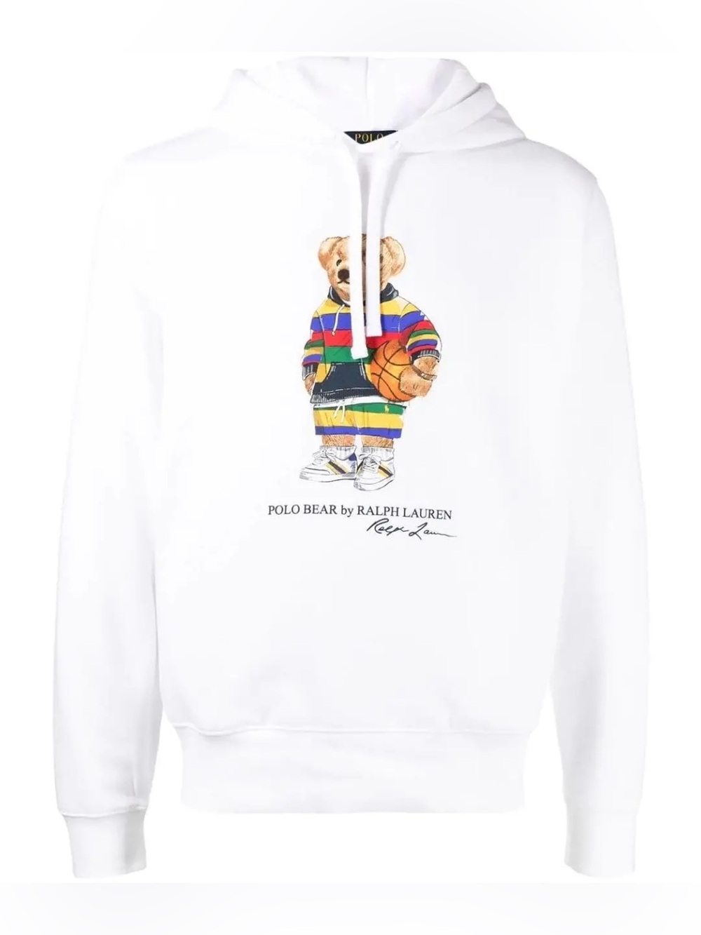 NWOT Polo Ralph Lauren Basketball Polo Bear Fleece Hoodie White Size XS